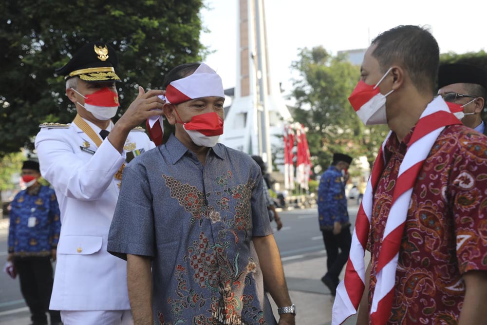 22 Eks Napiter Khidmat Ikuti Upacara HUT ke- 77 RI di  Lapangan Pancasila Simpanglima, Kota Semarang