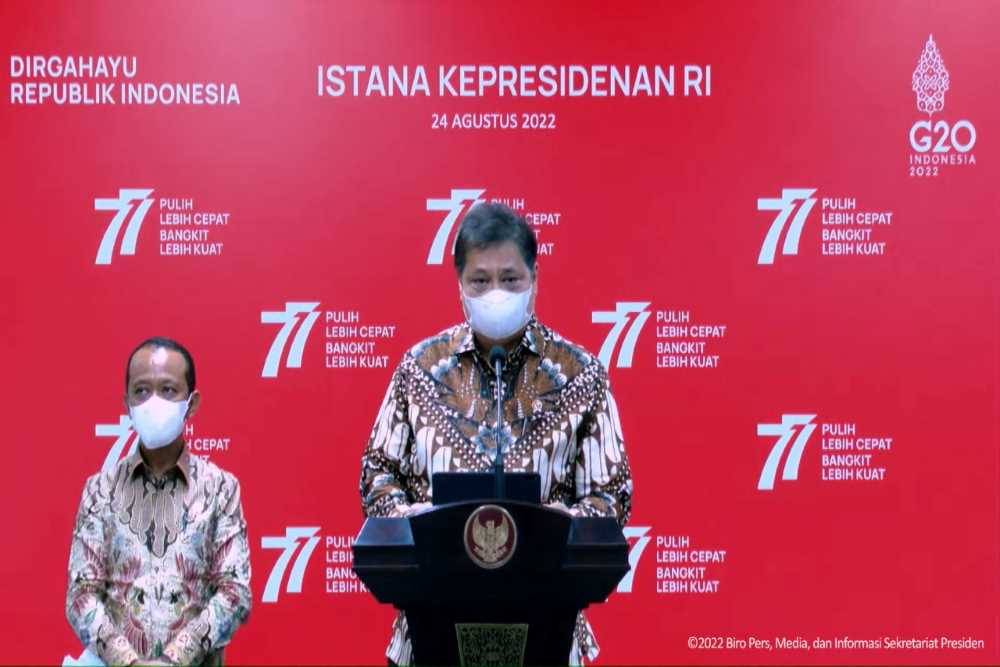 Airlangga Sampaikan Akselerasi Infrastruktur dan Peningkatan Investasi ke Jokowi
