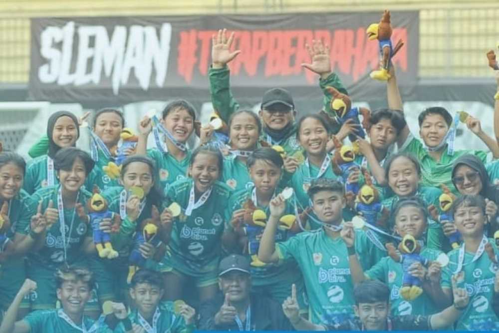 PORDA DIY: Tim Sepak Bola Putri Sleman Sukses Raih Emas