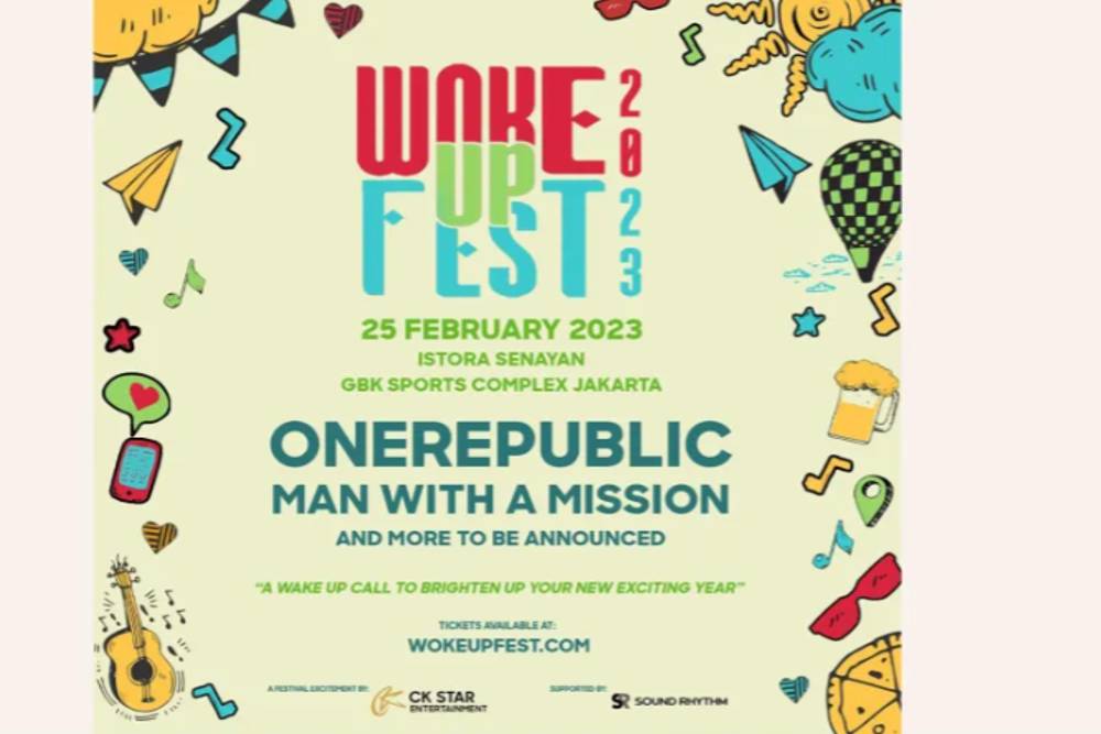 Line Up dan Harga Festival Musik Woke Up Fest 2023: OneRepublic Sampai Dean Lewis