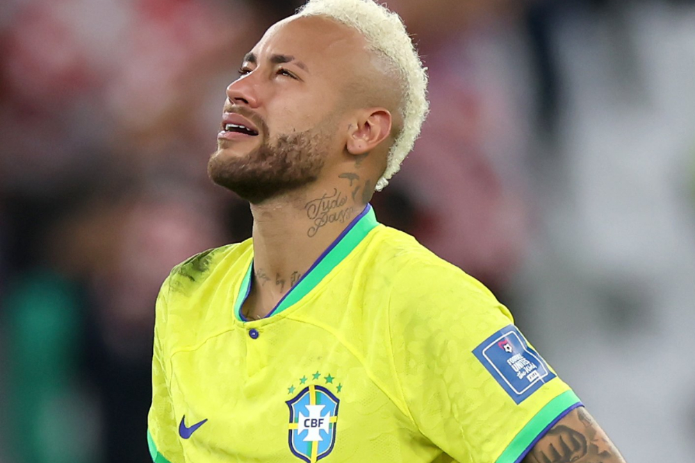 Kumpulan Foto Neymar Nangis saat Brasil Terdepak dari Piala Dunia 2022
