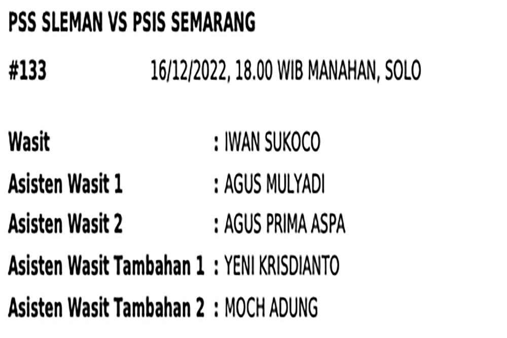 PSS Sleman vs PSIS Semarang: Susunan Pemain Kedua Kesebelasan