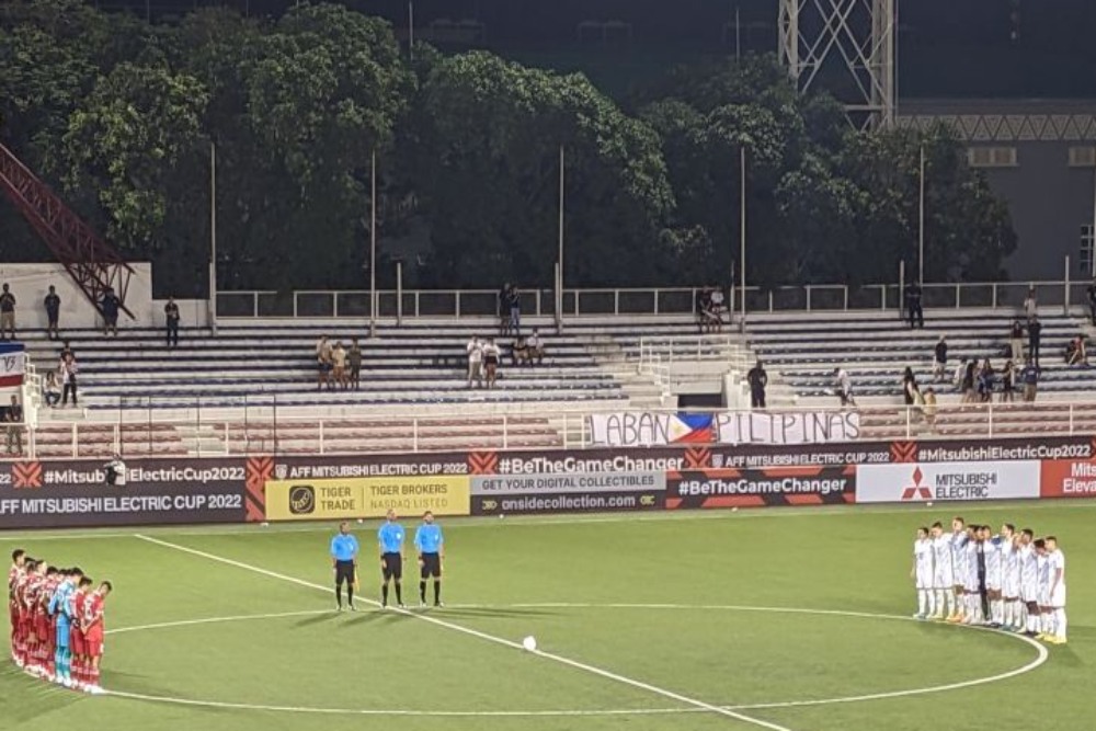 Laga Filipina vs Indonesia Diawali Hening Cipta untuk Pele