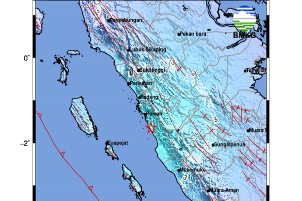 Kamis Pagi, Gempa Magnitudo 5,5 Guncang Sumatra Barat
