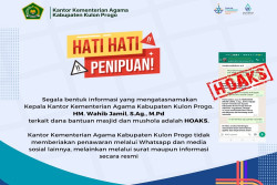 Nama Kepala Kemenag Kulonprogo Dicatut untuk Menipu Bermodus Bantuan Masjid