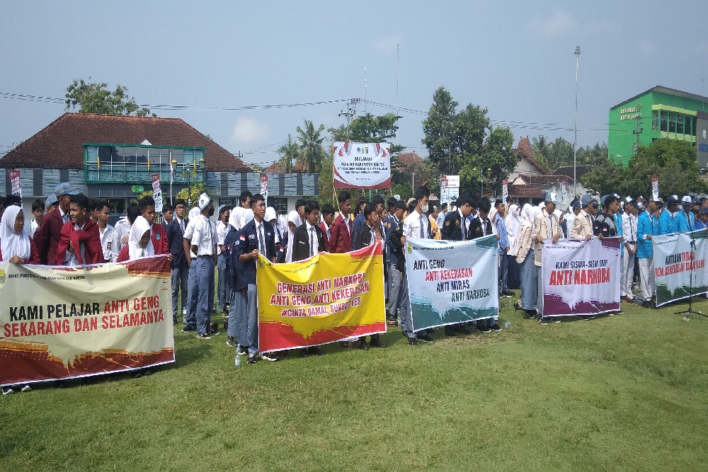 Ratusan Pelajar di Bantul Deklarasi Bebas Geng Sekolah & Kejahatan Jalanan
