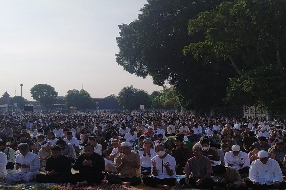 Gusti Prabu Bersyukur Ribuan Orang Padati Salat Id Muhammadiyah di Alun-Alun Selatan
