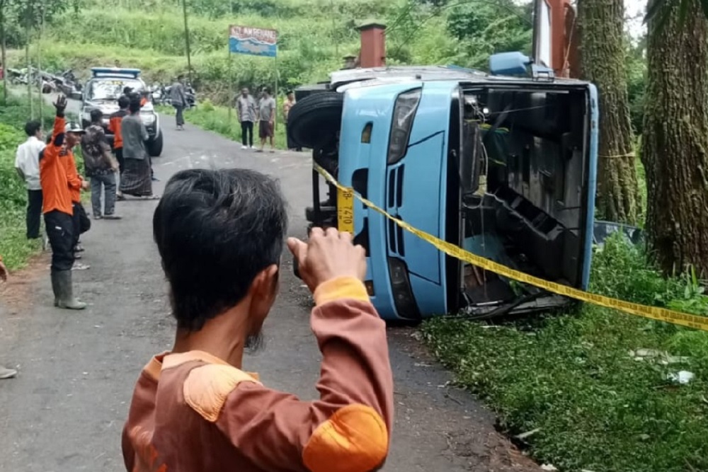 Bus Terguling di Magelang, 1 Warga Bantul Meninggal Dunia