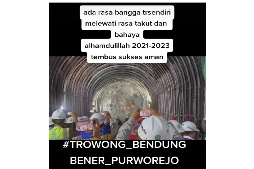 Viral Video Proses Menembus Terowongan Bawah Tanah Bendungan Bener Purworejo