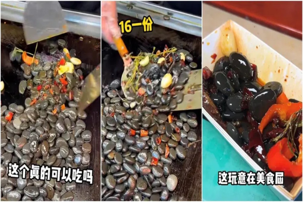 Makanan Unik di China Viral, Ada Batu Kerikil yang Ditumis dengan Bumbu