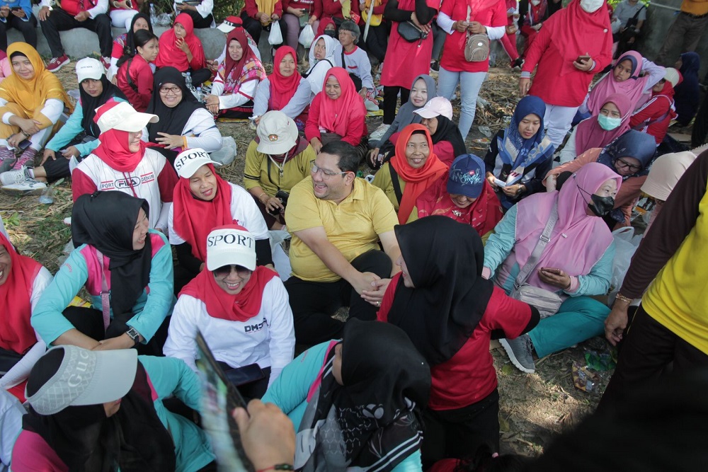Ribuan Warga Banguntapan Gelar Senam dan Pembagian Telur Ayam