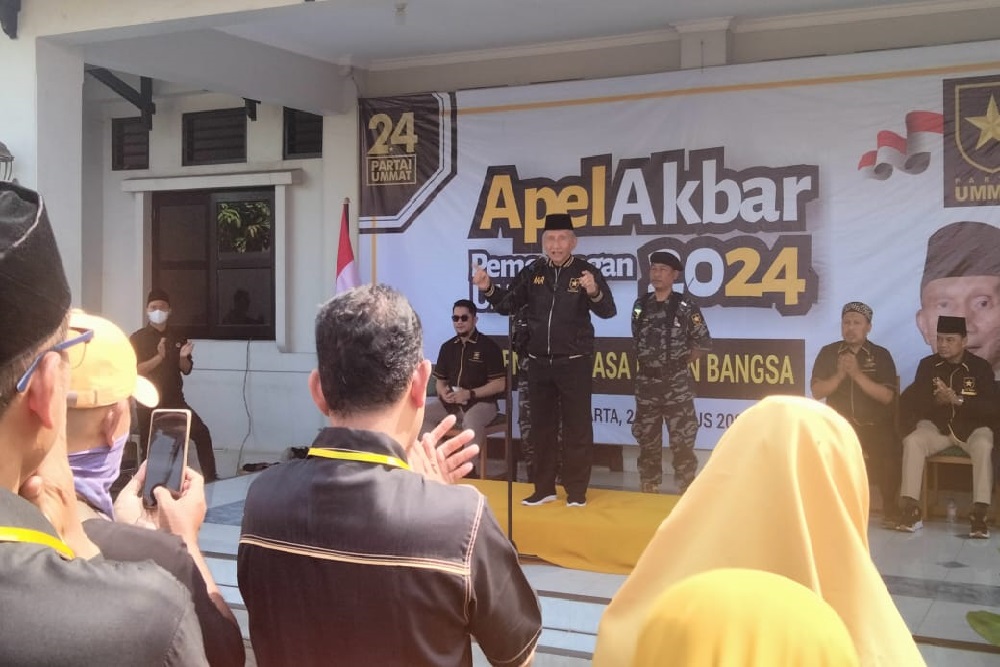 Amien Rais Hadiri Apel Akbar Partai Ummat, Bicara Kedaulatan Digital hingga Polusi Jakarta