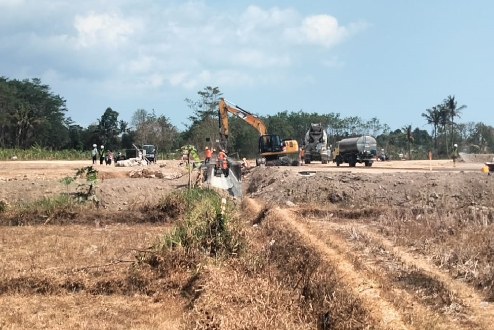 Pekerjaan Timbunan hingga Pemasangan Box Drainase Dilakukan di Tol Jogja Solo Ruas Trihanggo-Junction Sleman