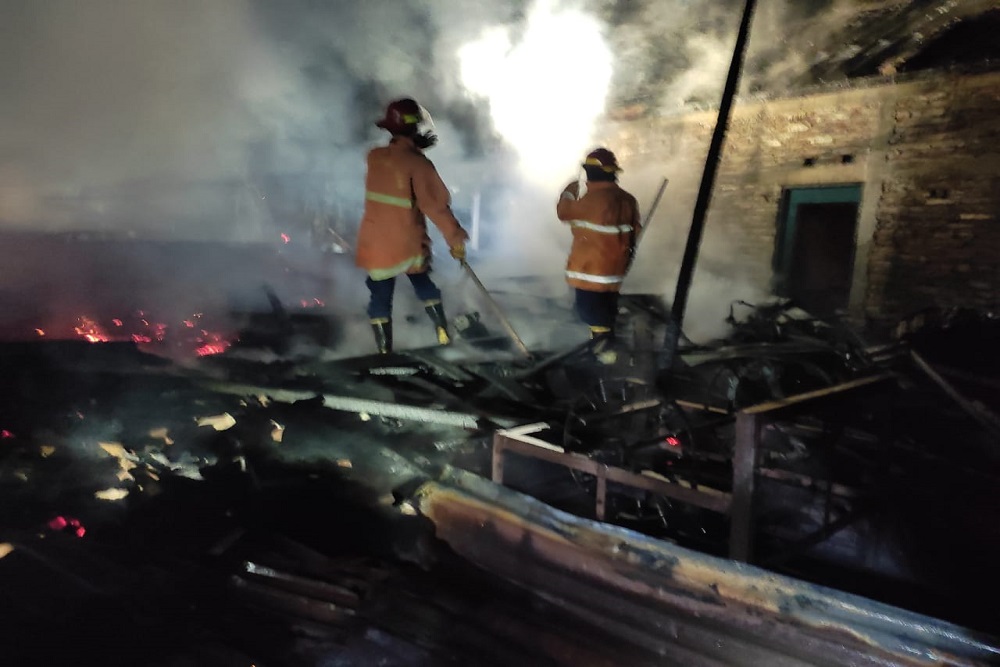 Korsleting Listrik, Rumah di Pundong Bantul Ludes Terbakar
