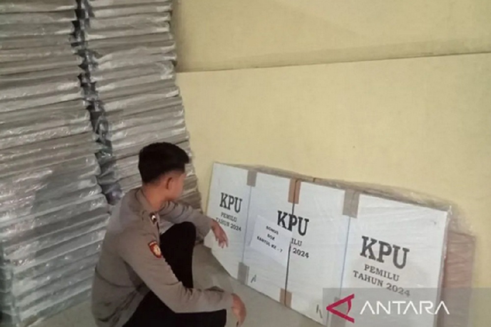 Gudang Logistik Pemilu 2024 di Bantul Dijaga Ketat Polisi