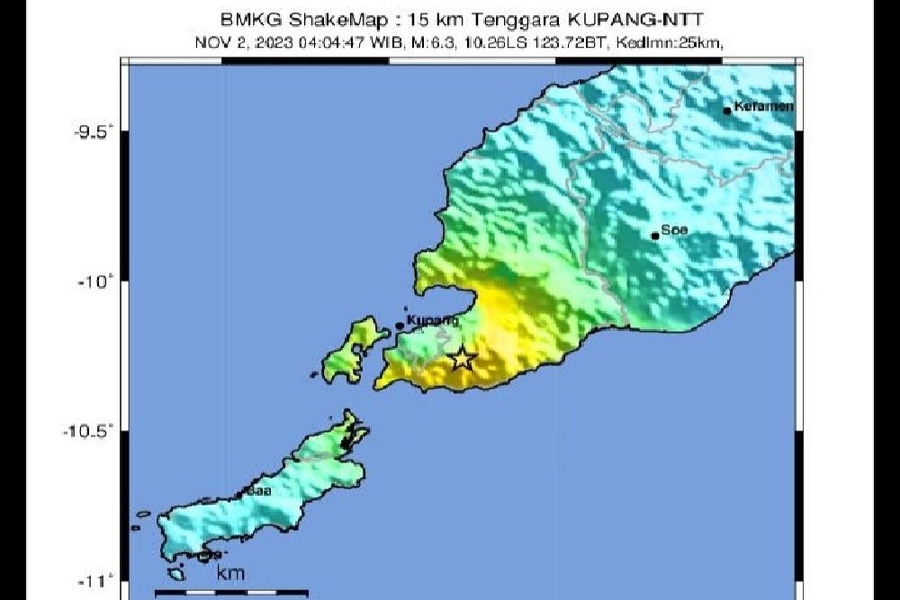 Kupang Dilanda Gempa Bumi Magnitudo 6,3, Sejumlah Bangunan Dilaporkan Rusak