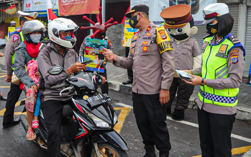 Polisi Gelar Razia di Piyungan, Knalpot Brong hingga Pemotor Tak Berhelm Kena Tilang