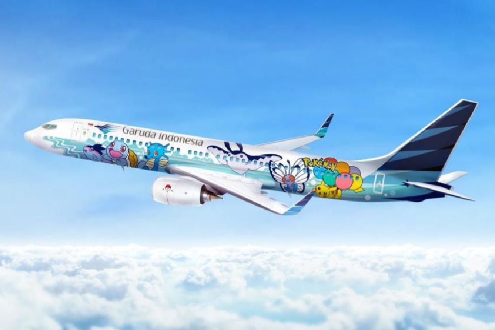 Garuda Indonesia dan The Pokemon Company Perkenalkan Design Livery Tematik Pikachu Jet