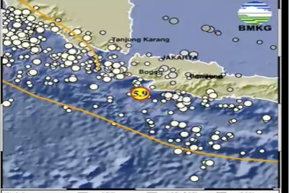 Gempa Magnitudo 5,9 Guncang Banten, Tidak Berpotensi  Tsunami