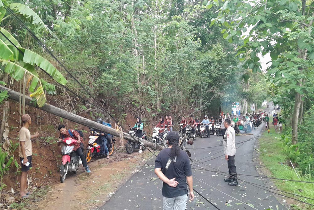 Hujan Disertai Angin Kencang Terjang 11 Kecamatan di Bantul, Rumah Rusak hingga Jaringan Listrik Terputus