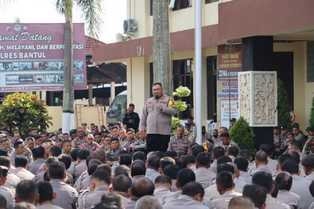 Kesiapan Pengamanan Pemilu 2024, Polres Bantul Mengecek Ribuan TPS