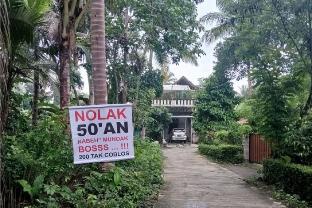 Spanduk Politik Uang 200 Tak Coblos Ditertibkan Bawaslu Kulonprogo