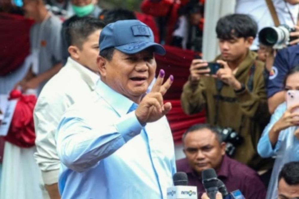 Yakin Menang Satu Putaran, Prabowo: Hujan Bawa Berkah