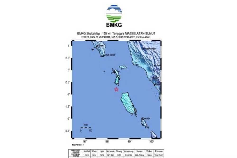 Nias Selatan Diguncang Gempa Magnitudo 5,6, Begini Penjelasan BMKG