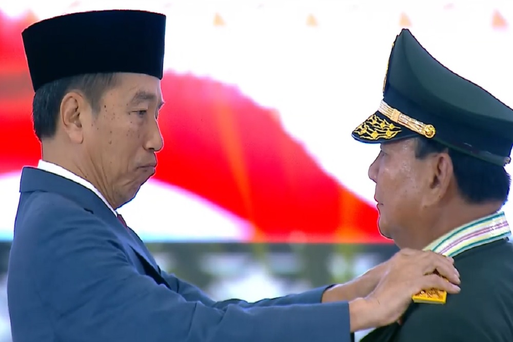 Usai Dianugerahi Jenderal Kehormatan, Prabowo Sampaikan Terima Kasih ke Jokowi