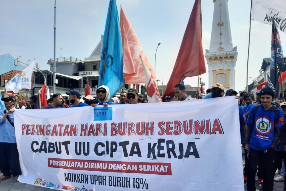 Unjuk Rasa di Tugu Jogja, Ini Tuntutan Serikat Buruh pada Momen May Day
