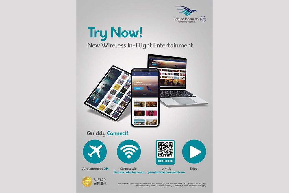 Mengenal Wireless Inflight Entertainment, Layanan Baru Garuda Indonesia Mulai Aktif di 2 Armada
