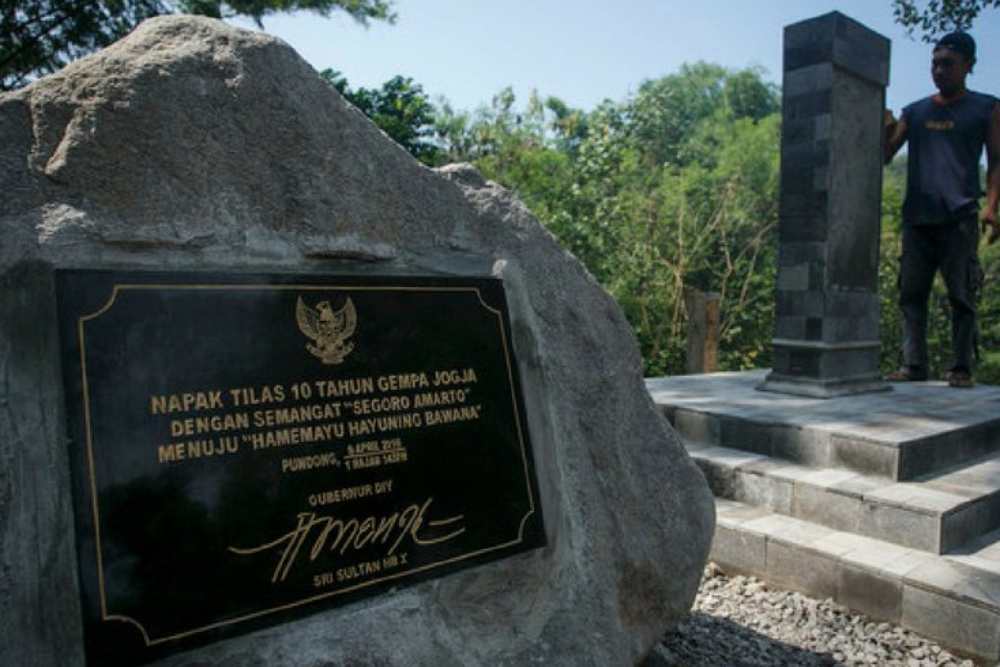 Monumen Gempa Potrobayan, Mengenang 18 Tahun Gempa Bantul di Episentrumnya