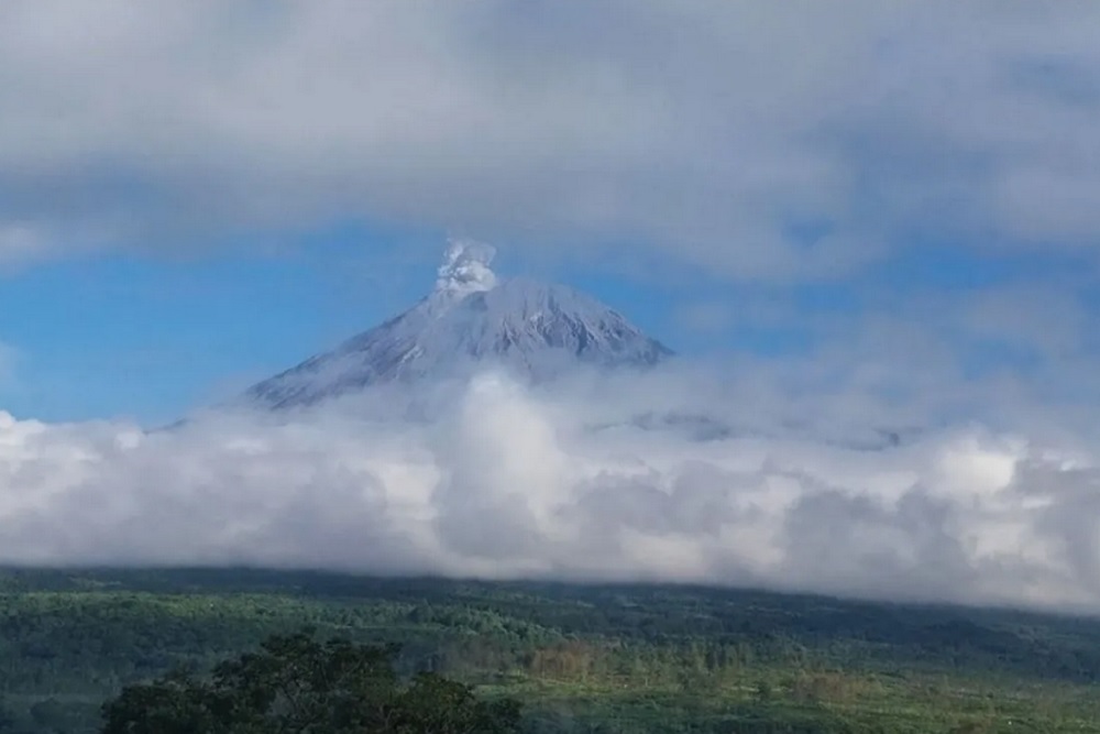 Gunung Semeru Alami 30 Kali Gempa Erupsi Pagi Ini