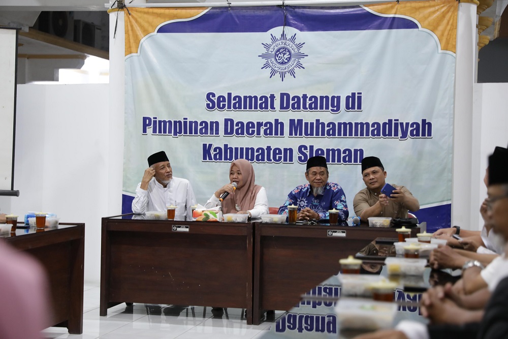 Kustini Kunjungi PDM Sleman, Arif Mahfud : Kita Bangga Jika Warga Muhammadiyah Memimpin Sleman