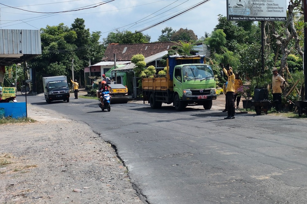 Jalan Rusak di Sleman Sepanjang 175 Kilometer di Sleman Telah Ditambal