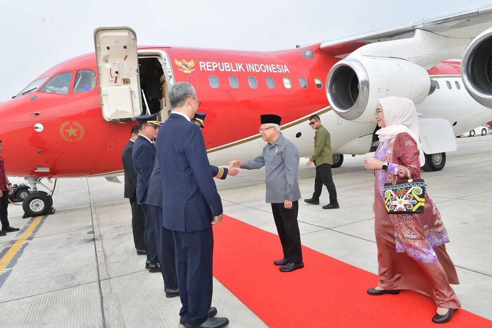 Ma'ruf Amin Bertolak ke IKN untuk Groundbreaking Istana Wakil Presiden