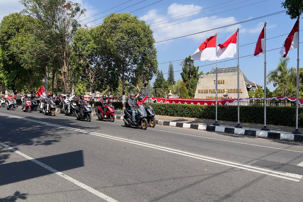 Convoy Merdeka, Puluhan Bikers Honda Rayakan Hari Kemerdekaan di Yogyakarta