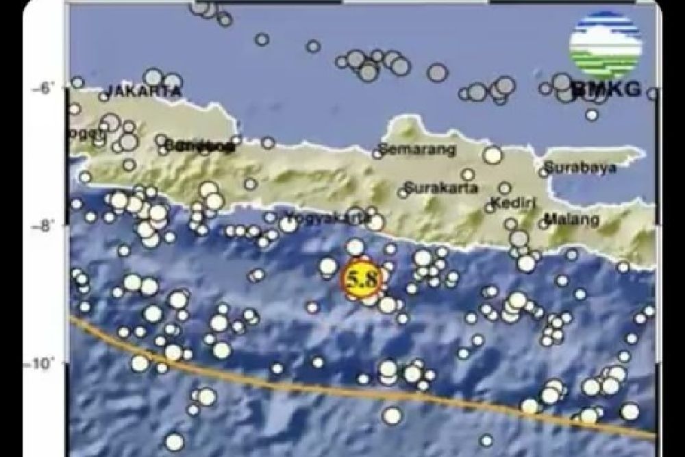 Update! Gempa Susulan Antara 2-4 Magnitudo di Laut Selatan Jogja Masih Terjadi