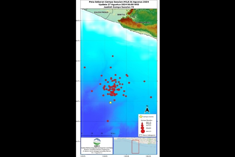 Rentetan Gempa Susulan di Jogja Masih Terjadi, Hingga Selasa Pagi Ini Tercatat 76 Kali