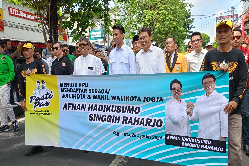 Afnan-Singgih Resmi Mendaftar ke KPU sebagai Pasangan Calon Wali Kota dan Wakil Wali Kota Jogja