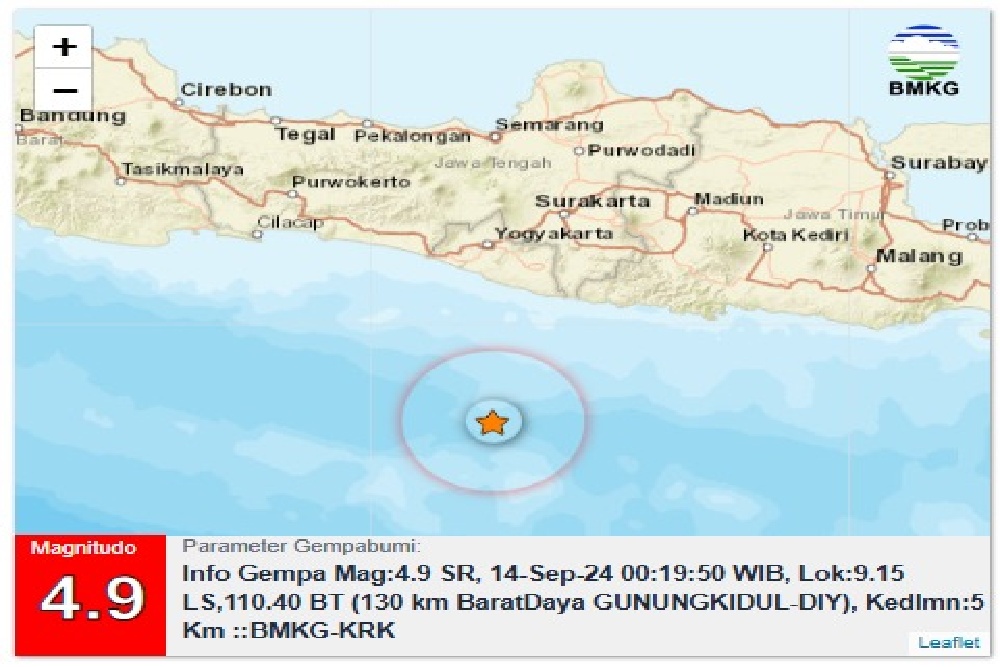 Jogja Kembali Diguncang Gempa M4,9, Rentetan Gempa Susulan Masih Terjadi hingga Siang Ini