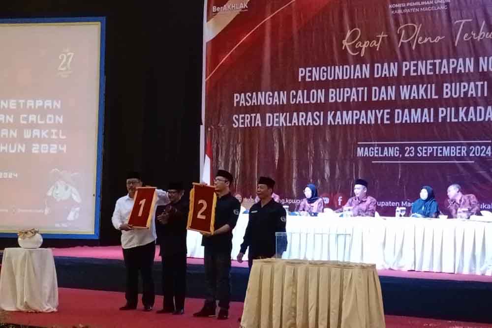 Pilkada Magelang 2024: Sudaryanto-Agung Trijaya Nomor Urut 1, Grengseng-Sahid Nomor Urut 2