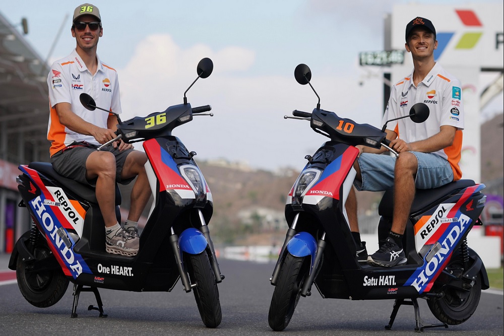 Honda EM1 e: dan PCX160 Berduet Dukung Repsol Honda Team di MotoGP Mandalika