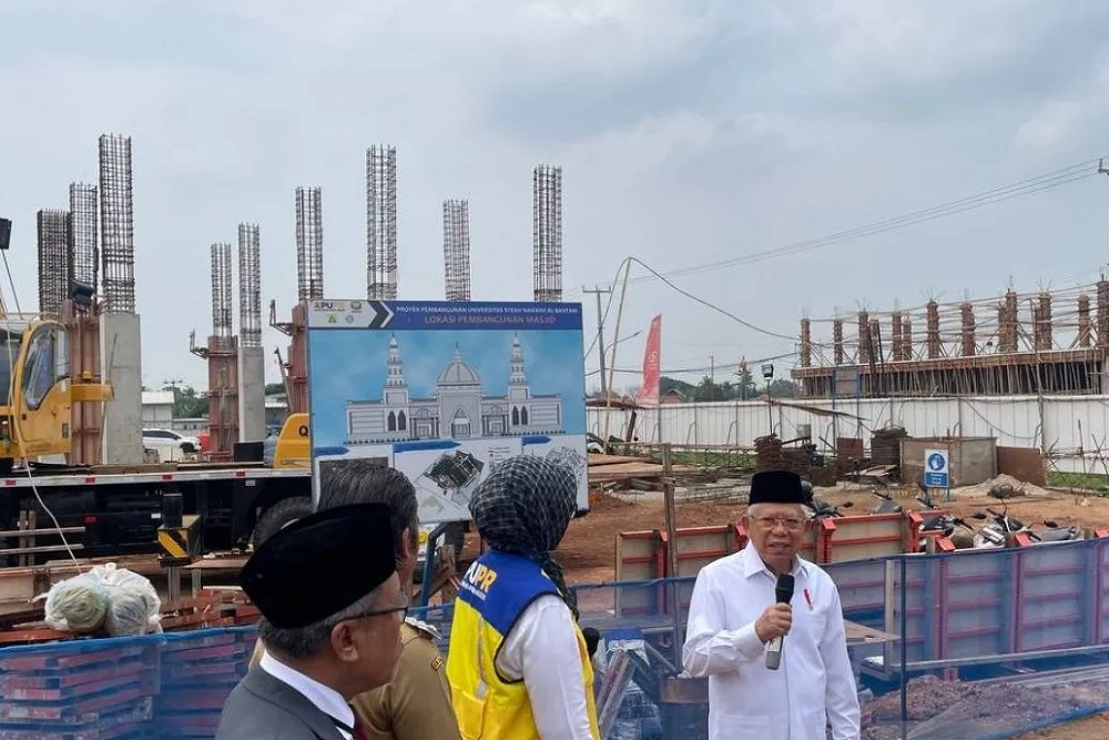 Ma'ruf Amin Resmikan Pembangunan Gedung Universita Syeik Nawawi Banten