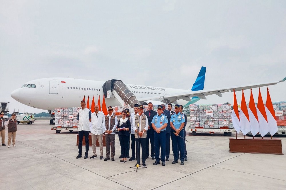 Garuda Indonesia Terbangkan 28 Ton Bantuan ke Sudan, Yaman dan Palestina