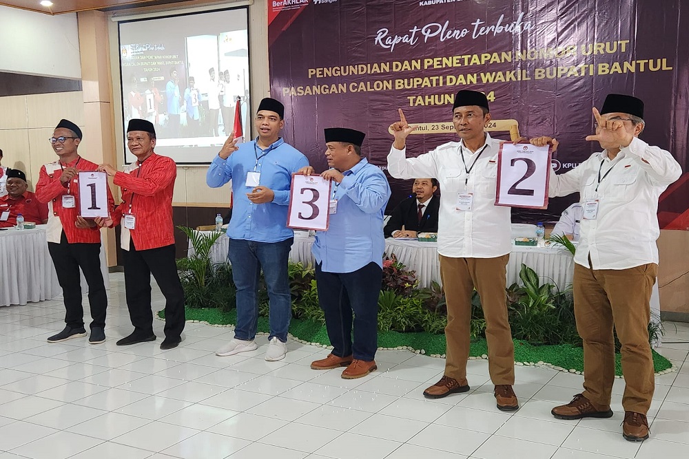 Pilkada Bantul 2024 Diikuti 3 Paslon, Ini Visi Misi Tiap Paslon