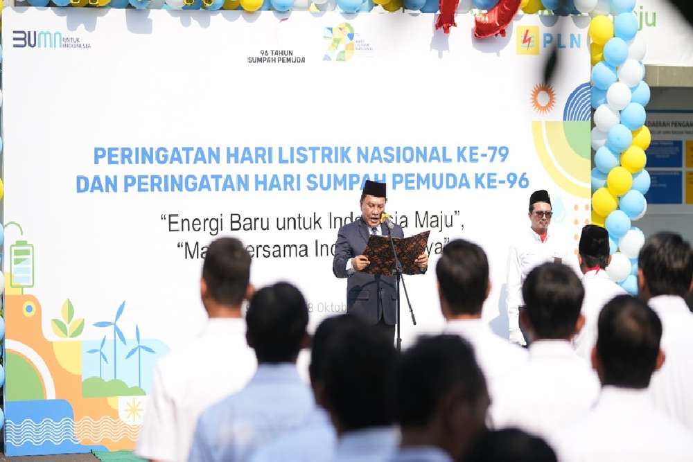 PLN UIP JBTB Gelar Upacara Peringatan Hari Listrik Nasional Ke-79 dan Peringatan Hari Sumpah Pemuda Ke-96