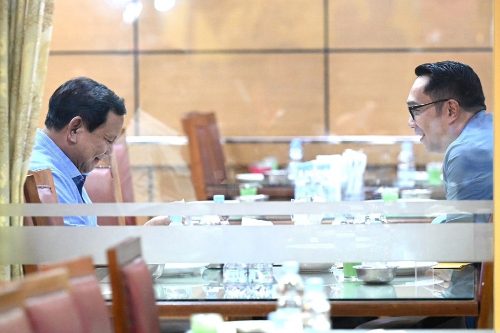 Prabowo Makan Malam Bersama Ridwan Kamil