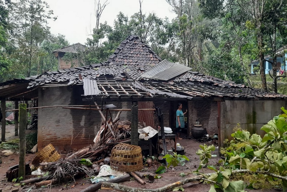 Angin Kencang di Gunungkidul Berdampak pada Kerusakan di 14 Titik Lokasi