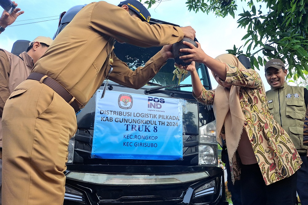 Gandeng PT Pos, KPU Gunungkidul Mulai Distribusikan 1.355 Boks Logistik Pilkada